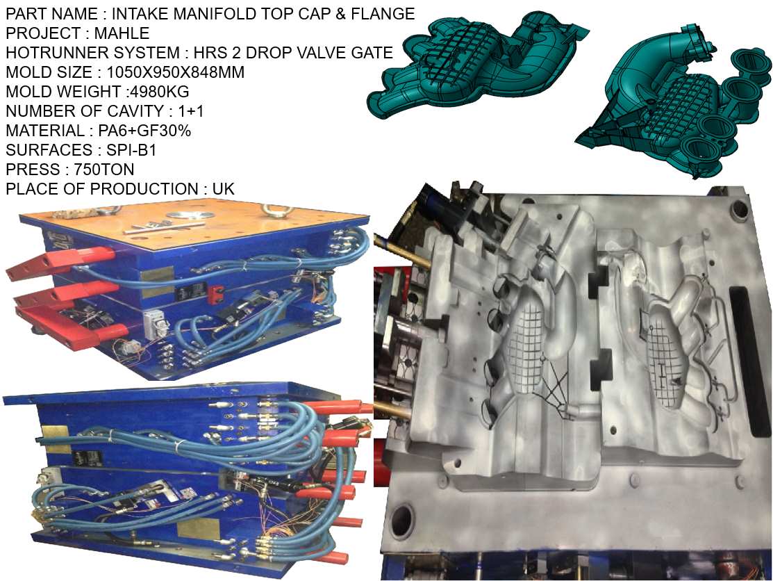 MAHLE INTAKE MANIFOLD TOP CAP & FLANGE 進氣箱模具